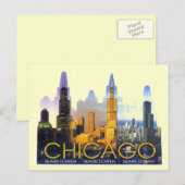 CHICAGO SEARS TOWER POSTKARTE (Vorne/Hinten)