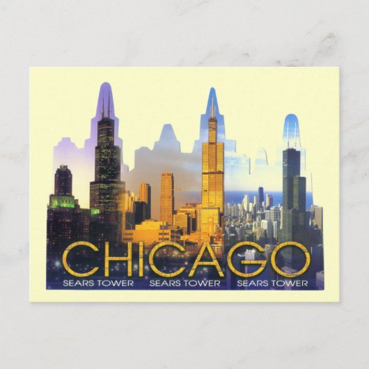 CHICAGO SEARS TOWER POSTKARTE (Vorderseite)