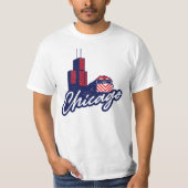 Chicago Sears Tower und Metra T-Shirt (Vorderseite)
