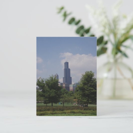 Chicago Sears Tower/Williams Tower Post Card Postkarte (Stehend Vorderseite)