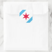 Chicago Sechsstern Quadratischer Aufkleber (Tasche)