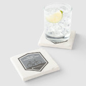 Chicago-Seeseite-Spur Steinuntersetzer (Seitenansicht)