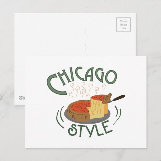 Chicago Sign Postkarte (Vorne/Hinten)