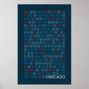 Chicago-Silbenschrift Poster