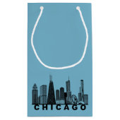 Chicago-Silhouette  Kleine Geschenktüte (Rückseite)