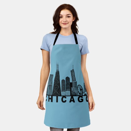 Chicago-Silhouette Schürze (Getragen)