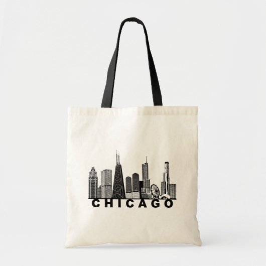 Chicago-Silhouette Tragetasche (Vorne)