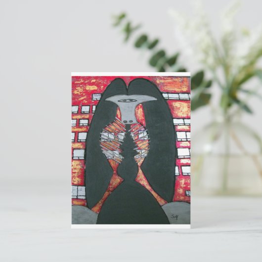 Chicago Skulptur Postkarte (Stehend Vorderseite)