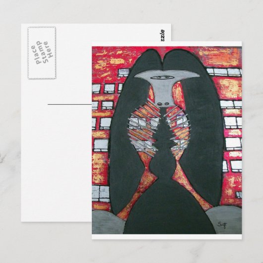 Chicago Skulptur Postkarte (Vorne/Hinten)