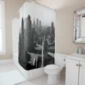 Chicago Skyline1930er Jahre von oben Foto Duschvorhang (Beispiel)