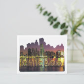CHICAGO SKYLINE4 POSTKARTE (Stehend Vorderseite)