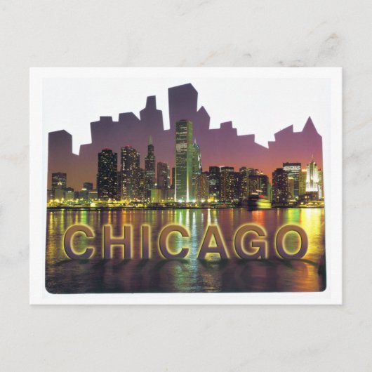 CHICAGO SKYLINE4 POSTKARTE (Vorderseite)