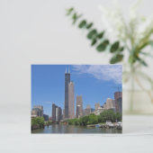 Chicago Skyline 4 Postkarte (Stehend Vorderseite)