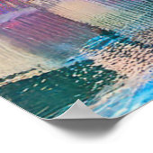 Chicago Skyline Abstrakt Art Poster (Ecke)