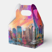 Chicago Skyline Abstrakte Kunst Geschenkschachtel (Rückseite)