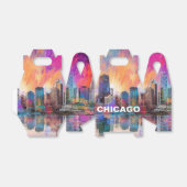 Chicago Skyline Abstrakte Kunst Geschenkschachtel (Ungefaltet)