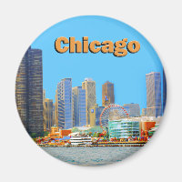 Chicago Skyline am Navy Pier