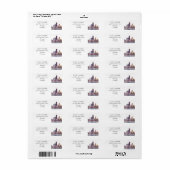 Chicago Skyline Aquarell Rücksendeadresse (Vorne)