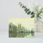 Chicago Skyline Artwork Postkarte (Stehend Vorderseite)