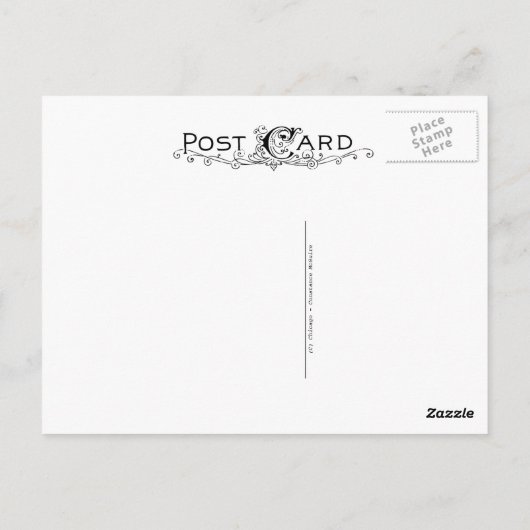 Chicago Skyline Artwork Postkarte (Rückseite)