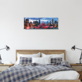 Chicago Skyline auf Leinwand 12x36 (Insitu (Schlafzimmer))
