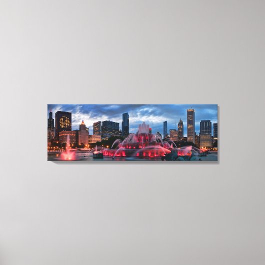 Chicago Skyline auf Leinwand 12x36 (Vorderseite)