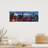 Chicago Skyline auf Leinwand Poster (Küche)