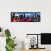 Chicago Skyline auf Leinwand Poster (Heimbüro)