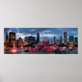 Chicago Skyline auf Leinwand Poster (Vorne)
