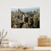 Chicago Skyline aus Sears jetzt Willis Tower Poster (Küche)