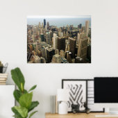 Chicago Skyline aus Sears jetzt Willis Tower Poster (Heimbüro)