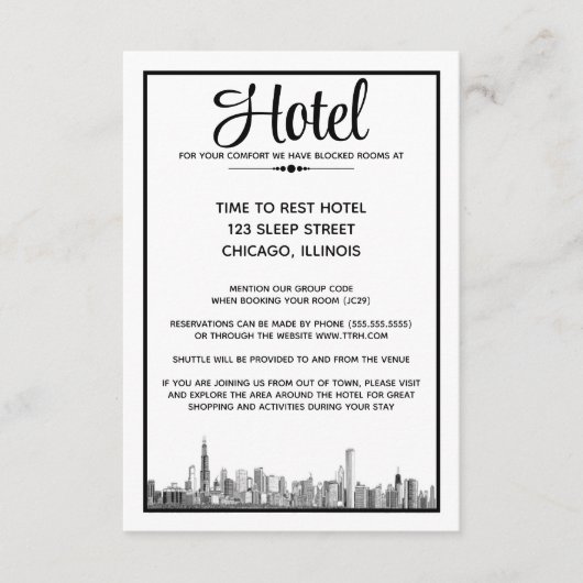 Chicago Skyline Begleitkarte (Vorderseite)