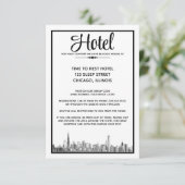 Chicago Skyline Begleitkarte (Stehend Vorderseite)