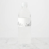 Chicago Skyline | Begrüßungsnachricht Wasserflaschenetikett (Rückseite)