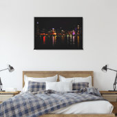 Chicago Skyline bei Nacht Leinwanddruck (Insitu (Schlafzimmer))
