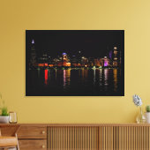 Chicago Skyline bei Nacht Leinwanddruck (Insitu (Wohnzimmer))