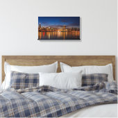 Chicago Skyline bei Nacht Leinwanddruck (Insitu (Schlafzimmer))