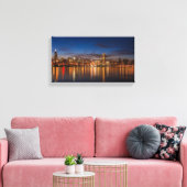 Chicago Skyline bei Nacht Leinwanddruck (Insitu (Wohnzimmer))