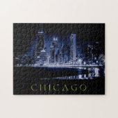 Chicago Skyline bei Night Jigsaw Puzzle (Horizontal)