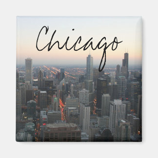 Chicago Skyline bei Sunset Magnet