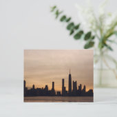 Chicago Skyline bei Sunset Postkarte (Stehend Vorderseite)