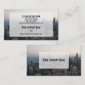 Chicago Skyline bei Sunset Visitenkarte (Vorne/Hinten)