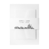 Chicago Skyline Belly Band, 2"x11,5" Einladungsbanderole (Vorderseite Beispiel)