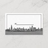 Chicago Skyline Black Gold Star Platzkarten (Rückseite)