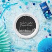 Chicago Skyline Black Gold Star S Pappteller (Party)