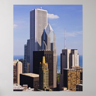 Chicago Skyline Blick auf Michigan See Poster