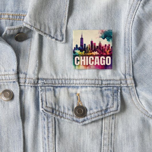 Chicago Skyline Button (Beispiel)