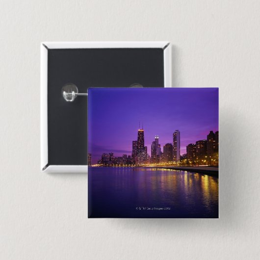 Chicago Skyline Button (Vorne & Hinten)