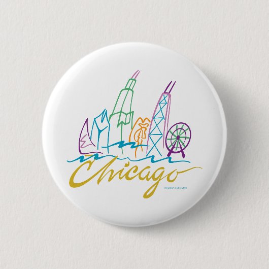 Chicago Skyline Button (Vorderseite)