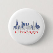 Chicago-Skyline Button (Vorderseite)